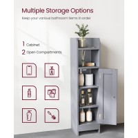 Vasagle Small Bathroom Storage Corner Floor Cabinet With Door And Shelves Bathroom Storage Organizer Narrow Bathroom Toilet Pa