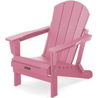 Serwall Folding Chair Patio Chair Lawn Chair Outdoor Light Pink