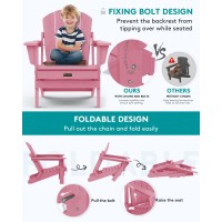 Serwall Folding Chair Patio Chair Lawn Chair Outdoor Light Pink