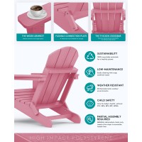 Serwall Folding Chair Patio Chair Lawn Chair Outdoor Light Pink