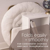 Milliard Cozy Chairfaux Fur Saucer Chair For Bedroomxlarge White Footrest