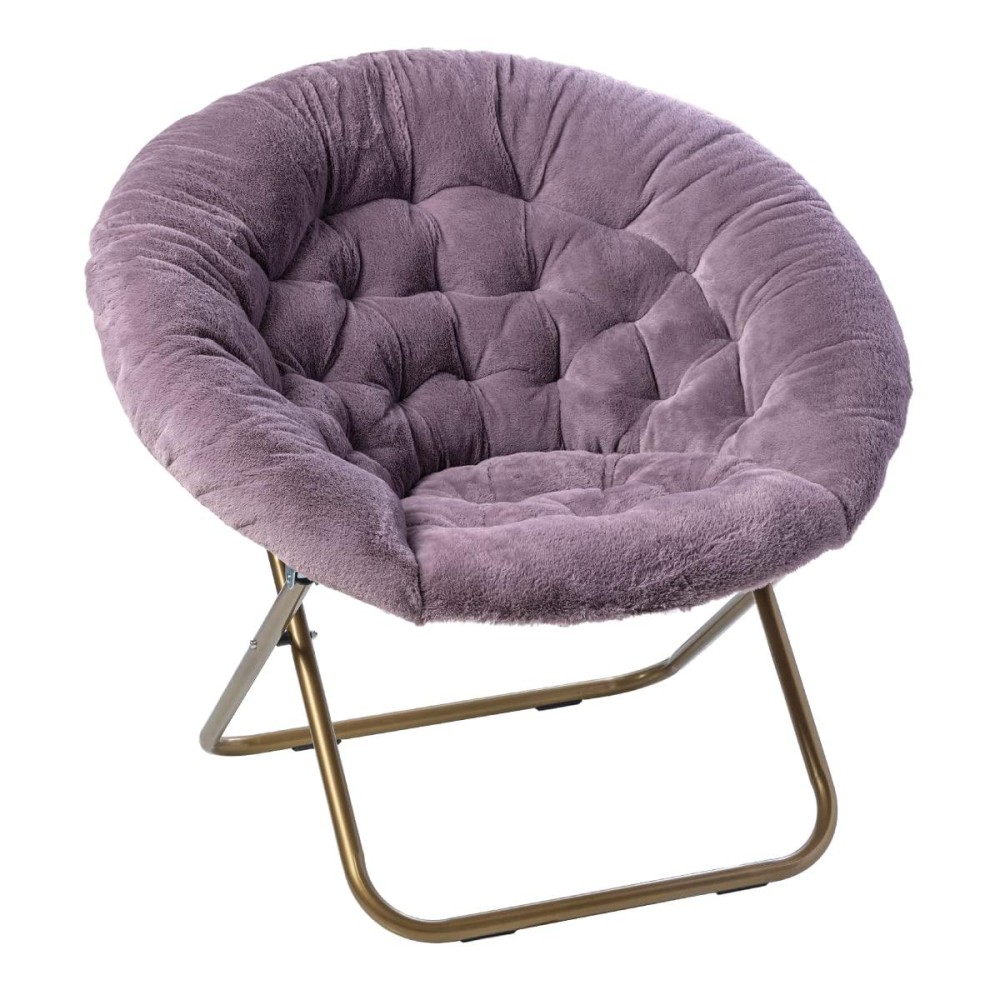 Milliard Cozy Chairfaux Fur Saucer Chair For Bedroomxlarge Purple