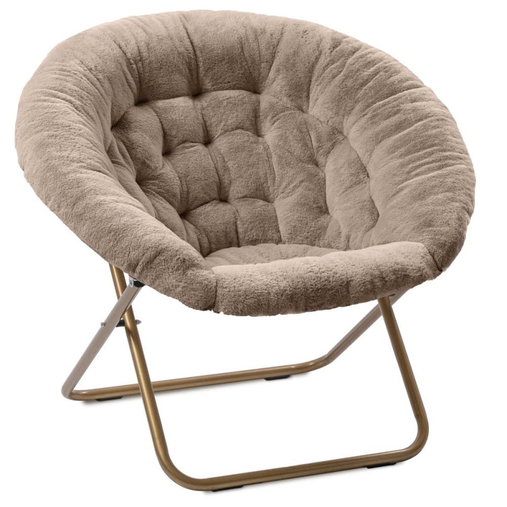 Milliard Cozy Chairfaux Fur Saucer Chair For Bedroomxlarge Beige