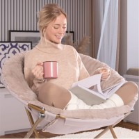 Milliard Cozy Chairfaux Fur Saucer Chair For Bedroomxlarge Beige