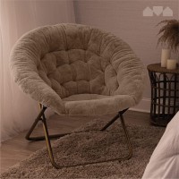 Milliard Cozy Chairfaux Fur Saucer Chair For Bedroomxlarge Beige