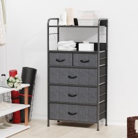 Jojoka Dresser For Bedroom With 5 Drawers Dressers Chests Of Drawers For Hallway Entryway Storage Organizer Unit With Fabri