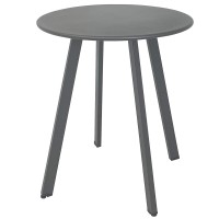 Meluvici Outdoor Side Table Weather Resistant Patio Small Side Table Outdoor Indoor Round Metal Steel Small Side Table Waterpr