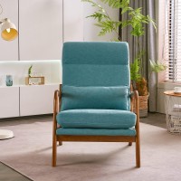 Karl Home Accent Chair Midcentury Modern Chair With Pillow Upholstered Lounge Arm Chair With Solid Wood Frame Soft Cushion Fo