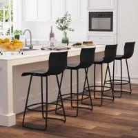 Pointant Bar Stools Set Of 4 Bar Stools Counter Height Bar Stools Modern Swivel Bar Stools Bar Chairs With Back Plastic 30