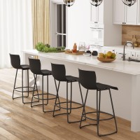 Pointant Bar Stools Set Of 4 Bar Stools Counter Height Bar Stools Modern Swivel Bar Stools Bar Chairs With Back Plastic 26 Met