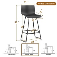 Pointant Bar Stools Set Of 4 Bar Stools Counter Height Bar Stools Modern Swivel Bar Stools Bar Chairs With Back Plastic 26 Met