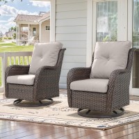 Belord Outdoor Swivel Rcoker Patio Chairs Outdoor Swivel Patio Chairs Set Of 2 Wicker Chair Patio Furniture Sets With Covered