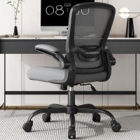 Office Chair, Ergonomic Desk Chair With Adjustable Lumbar Support, High Back Mesh Computer Chair With Flip-Up Armrests-Bifma Passed Task Chairs, Executive Chair For Home Office