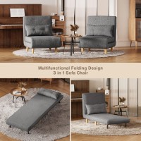 Aiho 3In1 Sleeper Chair Bed Convertible Chair Bed Futon Sofa Bed With Adjustable Backrest Accent Chair For Apartmentbedroom