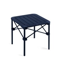 Iclimb Lightweight Stable Alu. Folding Square Table Roll Up Top With Carry Bag For Camping Picnic Backyards Bbq Camp Kitchen (Black, S)