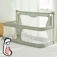 3 In 1 Baby Bassinets Bedside Sleeper,Portable Crib,Baby Bed With Rails,Sleeper For Baby In Bed,Sleeper Bassinet Attach To Bed,Visible Mesh Window,Soft Washable Liner And Aluminum Alloy Bracket ( Colo