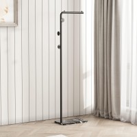 Hkaikzo Metal Coat Rack Bracket Finish Stable Marble Base With Highend Hooks Freestanding Metal Tree Hats Easy To Assemble