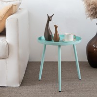 Aojezor Side Table End Table For Any Room Round Side Tables For Small Spaces Winter Sky With 3 Legged