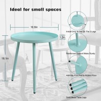 Aojezor Side Table End Table For Any Room Round Side Tables For Small Spaces Winter Sky With 3 Legged