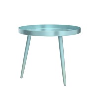 Aojezor Side Table End Table For Any Room Round Side Tables For Small Spaces Winter Sky With 3 Legged