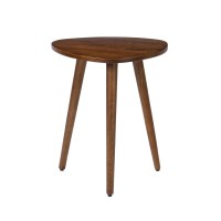 Mh London Tri Pin Side Table I Handmade Natural Mango Wood, Naturally Moisture Resistant, Maintenance Free I 16