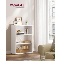 Vasagle Bookshelf 236 Inches Wide 3Tier Open Bookcase With Adjustable Storage Shelves Floor Standing Unit Cloud White Ulbc