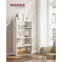 Vasagle Bookshelf 236 Inches Wide 4Tier Open Bookcase With Adjustable Storage Shelves Floor Standing Unit Cloud White Ulbc