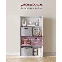 Vasagle Bookshelf 236 Inches Wide 4Tier Open Bookcase With Adjustable Storage Shelves Floor Standing Unit Cloud White Ulbc