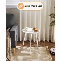 Apicizon White Side Table White End Table For Small Spaces Living Room Bedroom Small Round Bedside Table Nightstand Coffee W