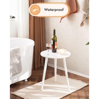 Apicizon White Side Table White End Table For Small Spaces Living Room Bedroom Small Round Bedside Table Nightstand Coffee W