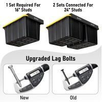 Handt Overhead Garage Storage Rack Ceiling Racks Bin Organization System Heavy Duty Metal Rack For Container Supports Most B