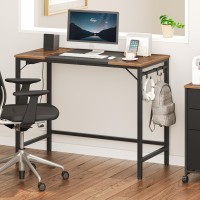 Hoobro Computer Desk Home Office Desk With Power Outlet Modern Study Writing Desk With 3 Hooks For Study Room Home Office St