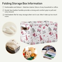 Happy Valentine'S Day Gnomes Storage Basket Fabric Laundry Baskets Be Mine Valentine Love Heart Storage Boxes Organizer Bag For Baby Cloth Dog Toy Book Storage Cubes Shelf Closet Bins 16