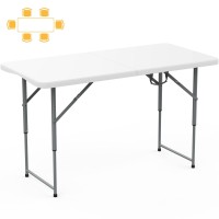 Skok 330Lbs Folding Picnic Table 468 Foot Adjustable Height 468Ft Plastic Picnic Table Portable With Handle Utility Commer