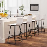 Pointant Bar Stools Set Of 4 Bar Stools Counter Height Bar Stools Modern Swivel Bar Stools Bar Chairs With Back Plastic 26 Met