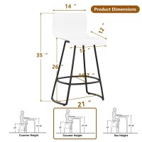 Pointant Bar Stools Set Of 4 Bar Stools Counter Height Bar Stools Modern Swivel Bar Stools Bar Chairs With Back Plastic 26 Met