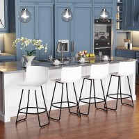 Pointant Bar Stools Set Of 4 Bar Stools Counter Height Bar Stools Modern Swivel Bar Stools Bar Chairs With Back Plastic 24 Met