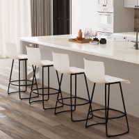 Pointant Bar Stools Set Of 4 Bar Stools Counter Height Bar Stools Modern Swivel Bar Stools Bar Chairs With Back Plastic 30