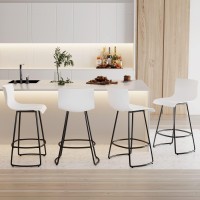 Pointant Bar Stools Set Of 4 Bar Stools Counter Height Bar Stools Modern Swivel Bar Stools Bar Chairs With Back Plastic 30