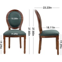 Nrizc French Country Dining Chairs Set Of 6 Farmhouse Dining Chairs With Round Button Back Solid Wood Legs French Dining Chai