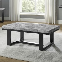 Lucca Gray Marble Cocktail Table