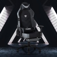 Big And Tall Gaming Chair With Footrest 350Lbs-Racing Style Computer Gamer Chair, Ergonomic High Back Pc Chair With Wide Seat, Reclining Back, 3D Armrest, Headrest And Lumbar Support For Adult-Grey