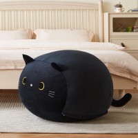 Stuffed Animal Storage Bean Bag Chair Cover For Kids Black Cat Beanbag Chair For Girls Large Size Toy Organizer Cover Only Without Filling