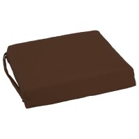 Blazing Needles Indoor 16 x 16 Twill Chair Cushion Chocolate