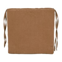 Blazing Needles Indoor 16 x 16 Microsuede Chair Cushion Saddle Brown