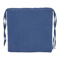 Blazing Needles Set of 4 Indoor Microsuede Chair Cushions Indigo