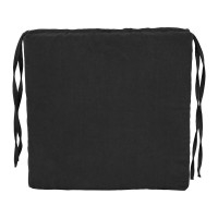 Blazing Needles Set of 4 Indoor Microsuede Chair Cushions Black