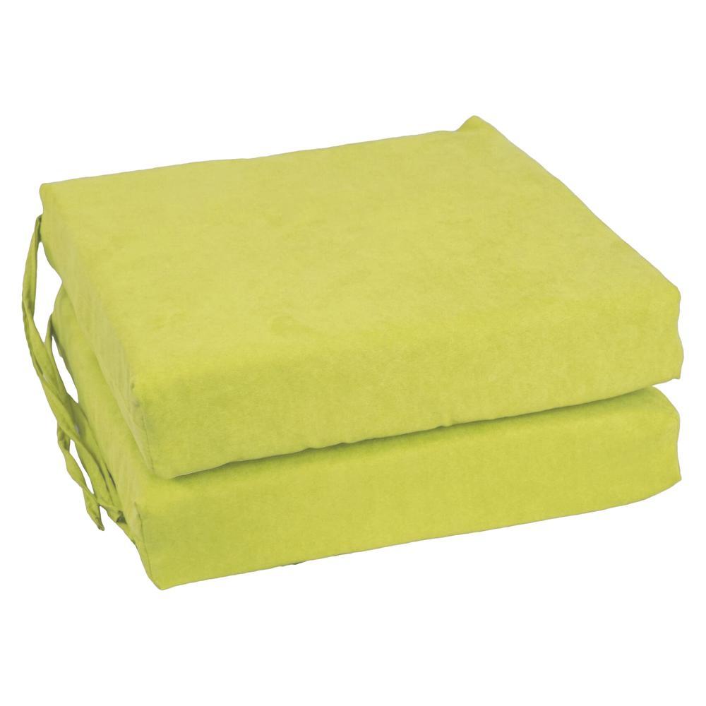 Blazing Needles Indoor 16 x 16 Microsuede Chair Cushion Mojito Lime