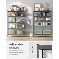 Songmics 5Tier Storage Shelves Set Of 2 Garage Storage Boltless Assembly Adjustable Shelving Units 236 X 472 X 709 Inche