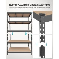 Songmics 5Tier Storage Shelves Set Of 2 Garage Storage Boltless Assembly Adjustable Shelving Units 236 X 472 X 709 Inche